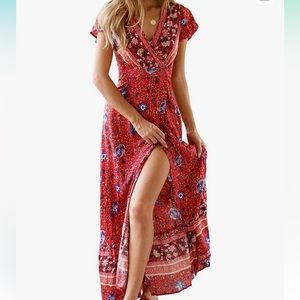 Floral wrap dress, new with tags!